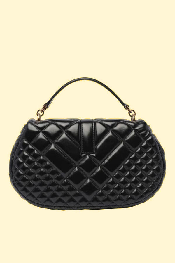 Versace Greca Goddess Medium Leather Top Handle Handbag