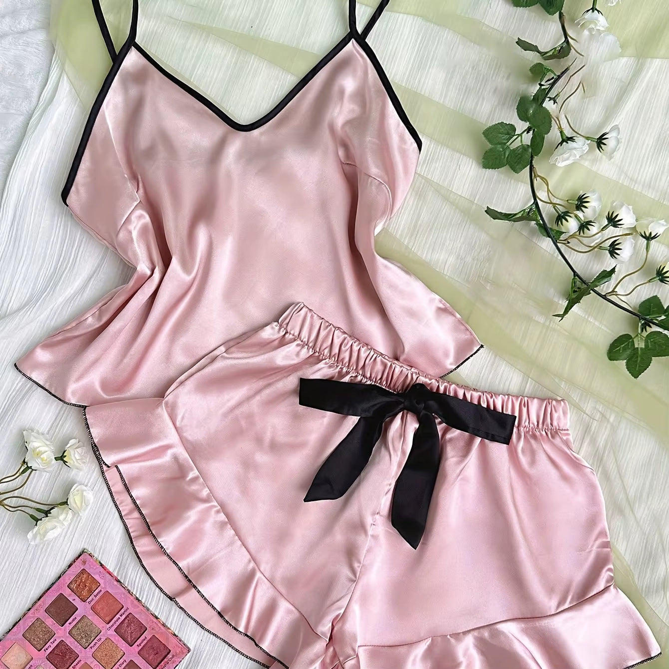 Satin V-Neck Pajama