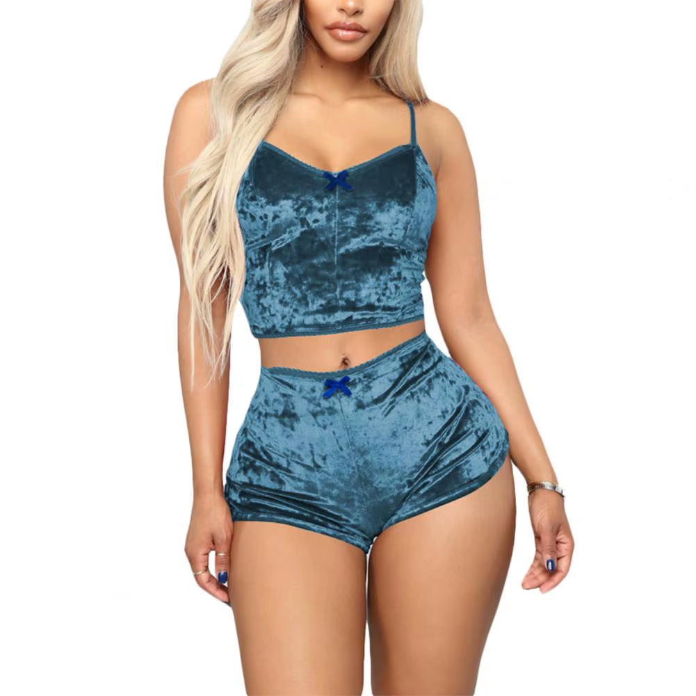2-pc Velvet Sleepwear