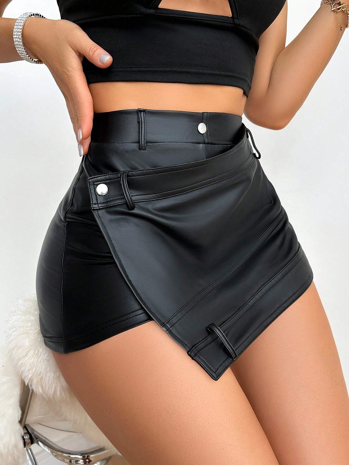 Asymmetrical Hem Skorts