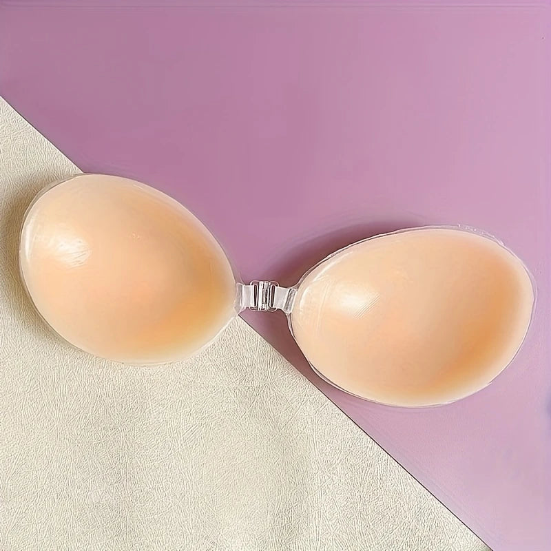Invisible Push-Up Bra – Silicone, Strapless & Backless with Adhesive Support