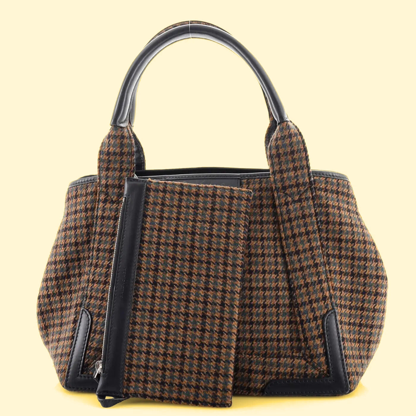 Balenciaga Navy Cabas Wool Tote