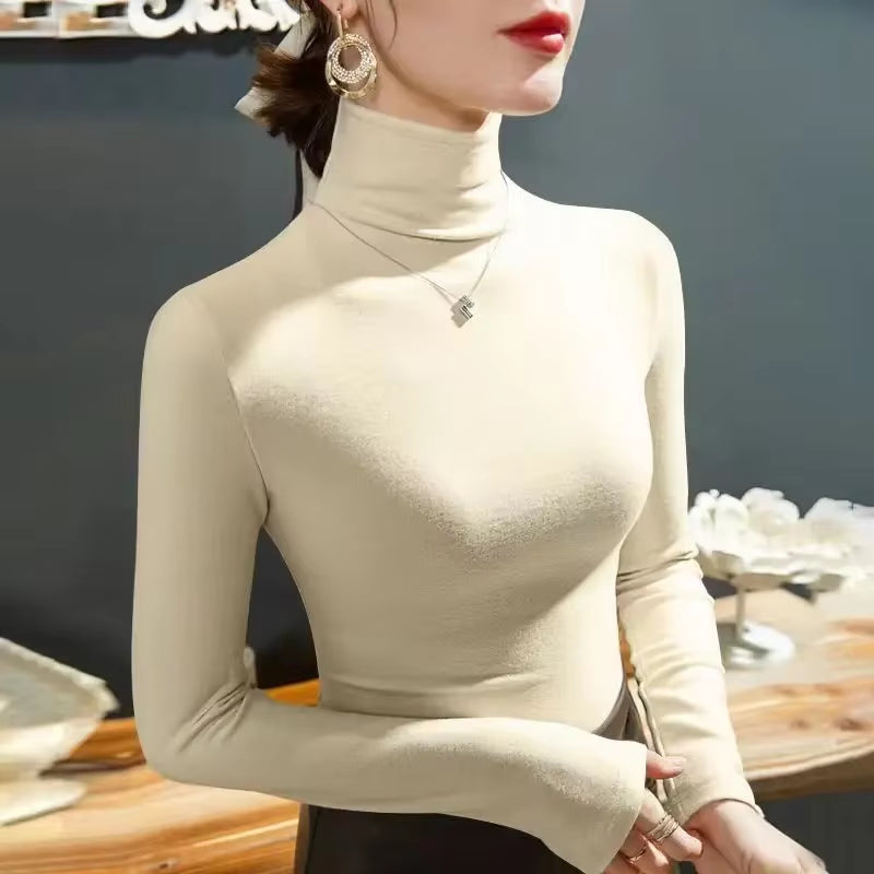 Fleece-Lined Turtleneck
