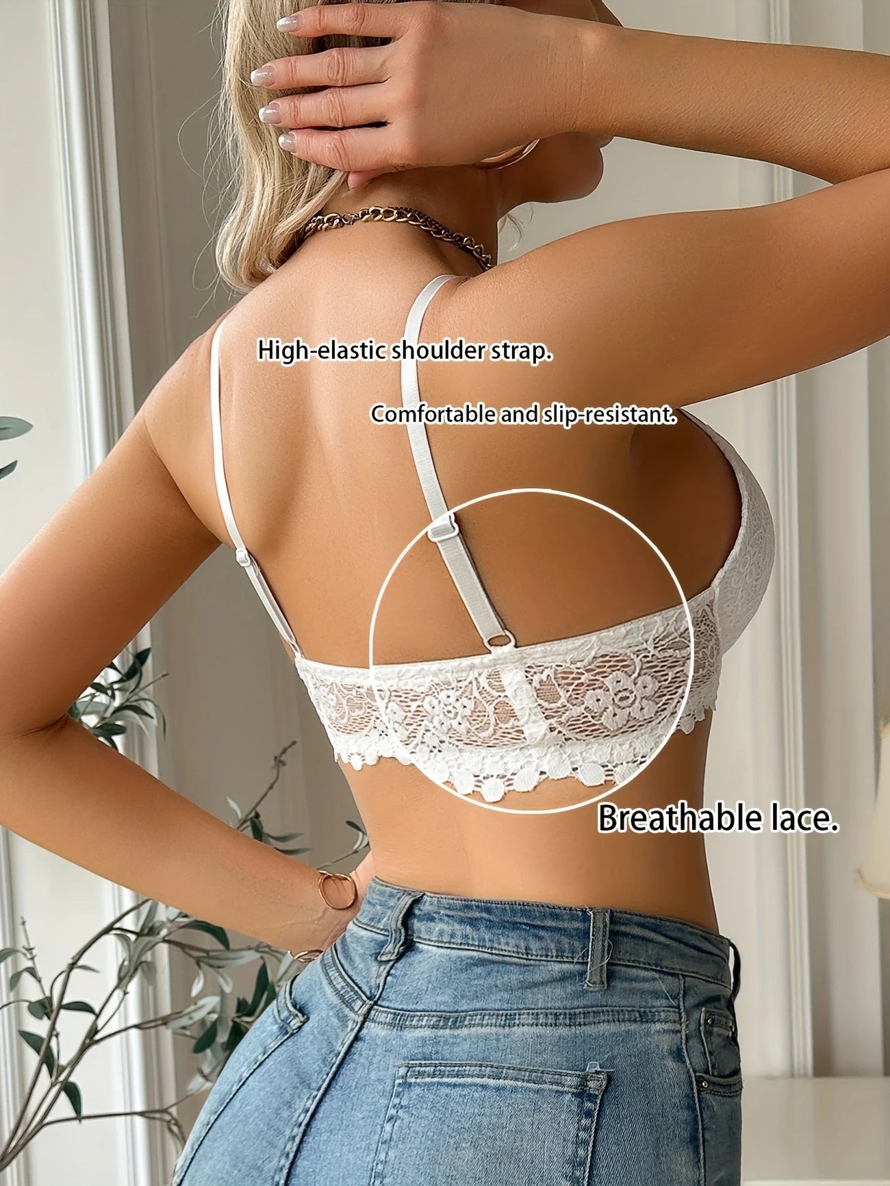 Black Lace Underwire Bra – No Padding