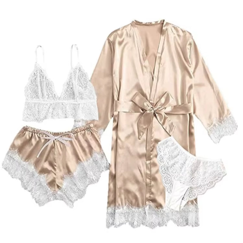 4-Pcs Lace Lingerie