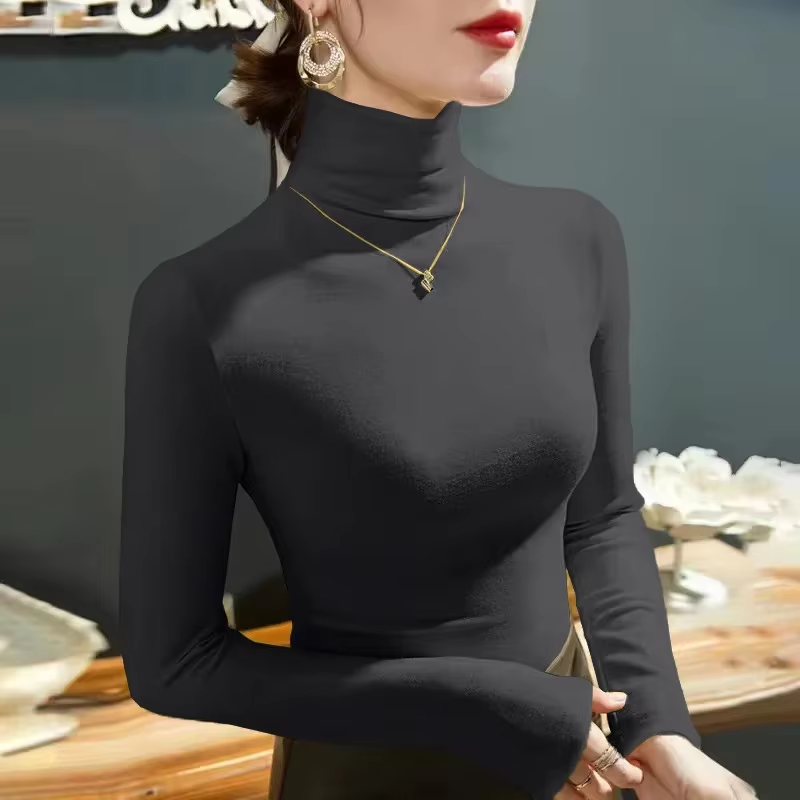 Fleece-Lined Turtleneck