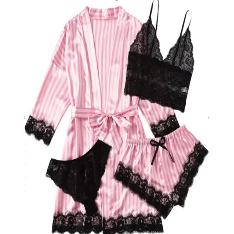 4-Pcs Lace Lingerie