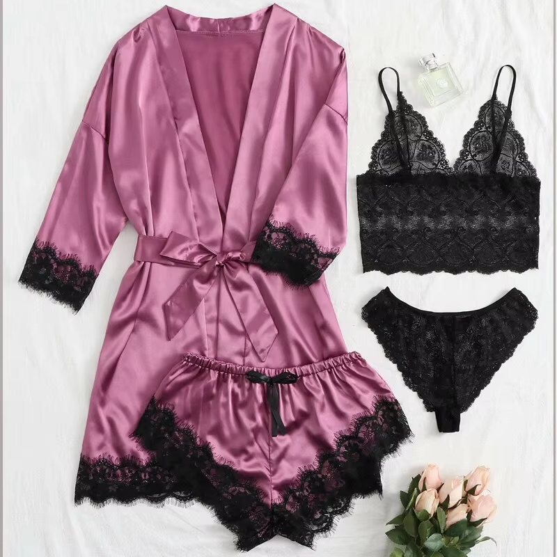 4-Pcs Lace Lingerie