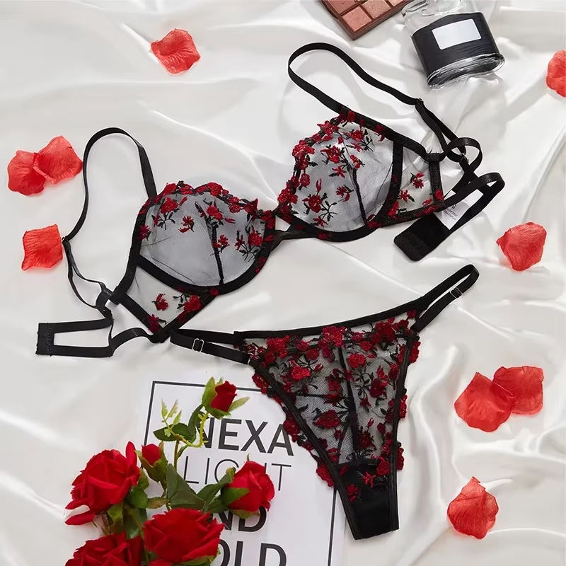 Embroidery Transparent Lingerie