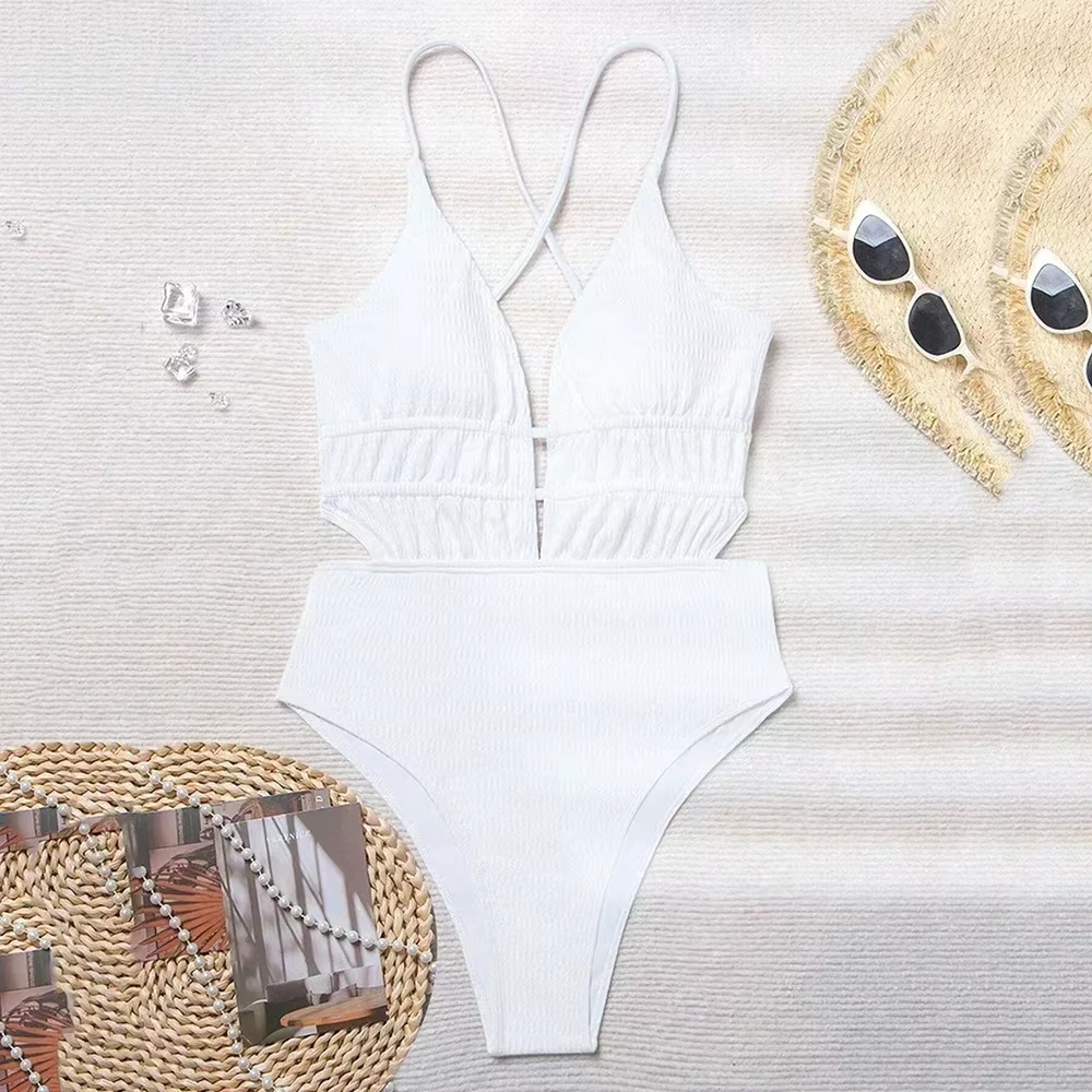 Ribbed Backless Swimsuits