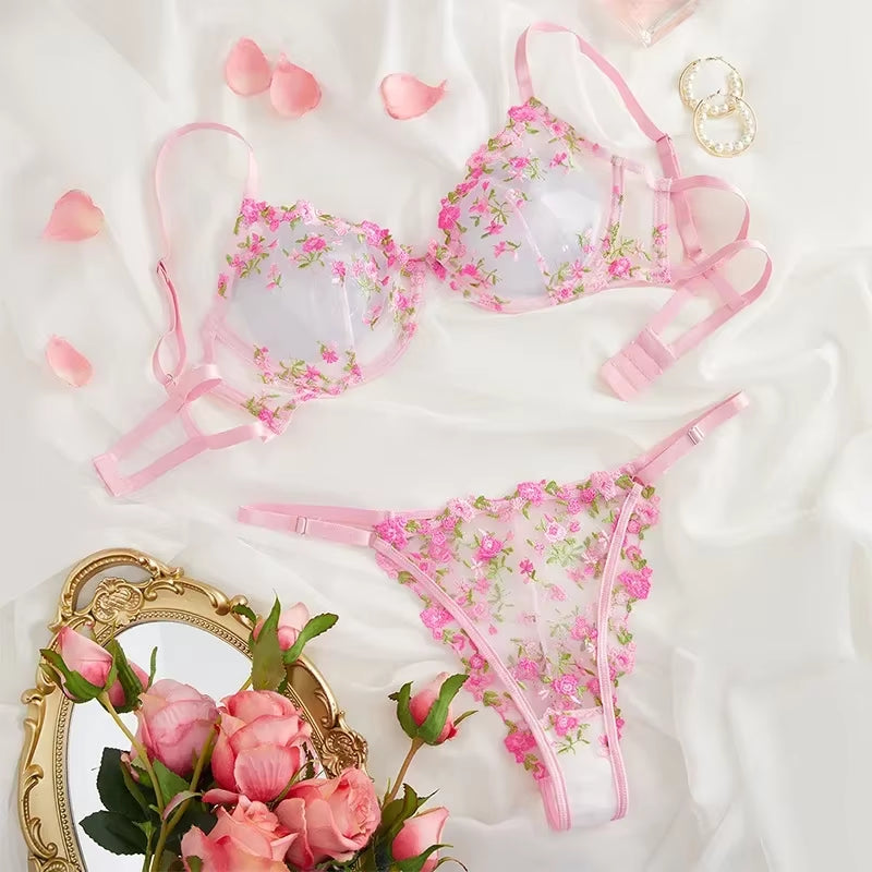 Embroidery Transparent Lingerie
