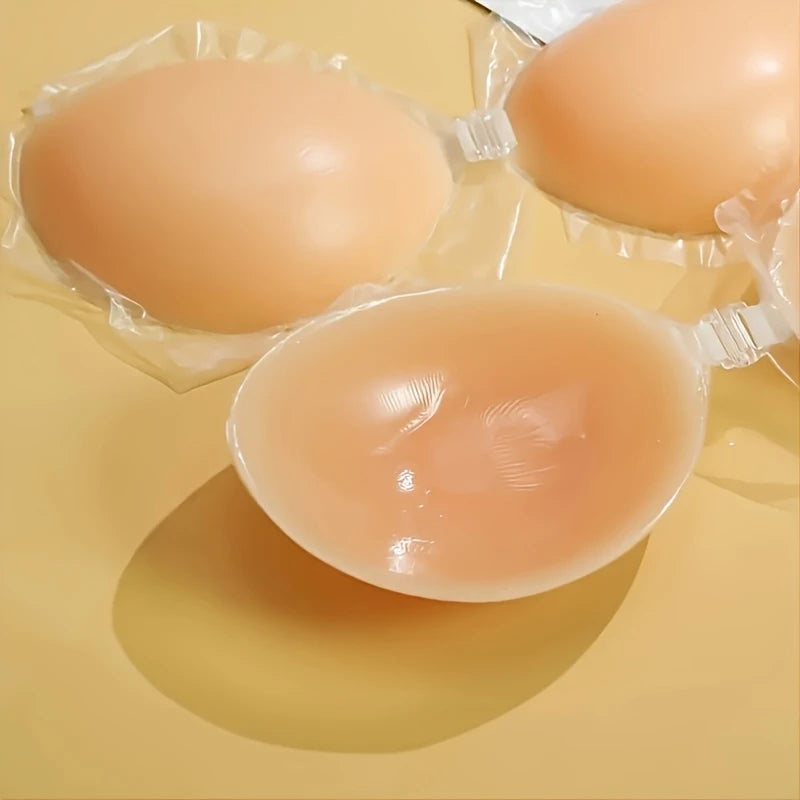 Invisible Push-Up Bra – Silicone, Strapless & Backless with Adhesive Support