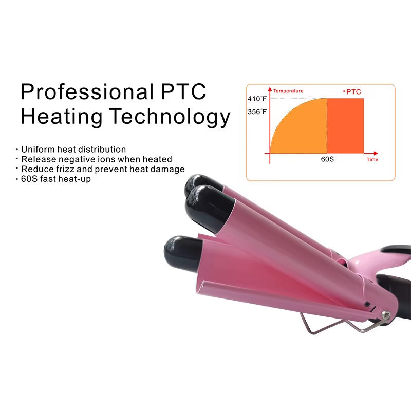 Hair Curling Iron Ceramic Professional Triple Barrel Hair Curler Egg Roll Hair Styling Tools Hair Styler Wand Curler Irons