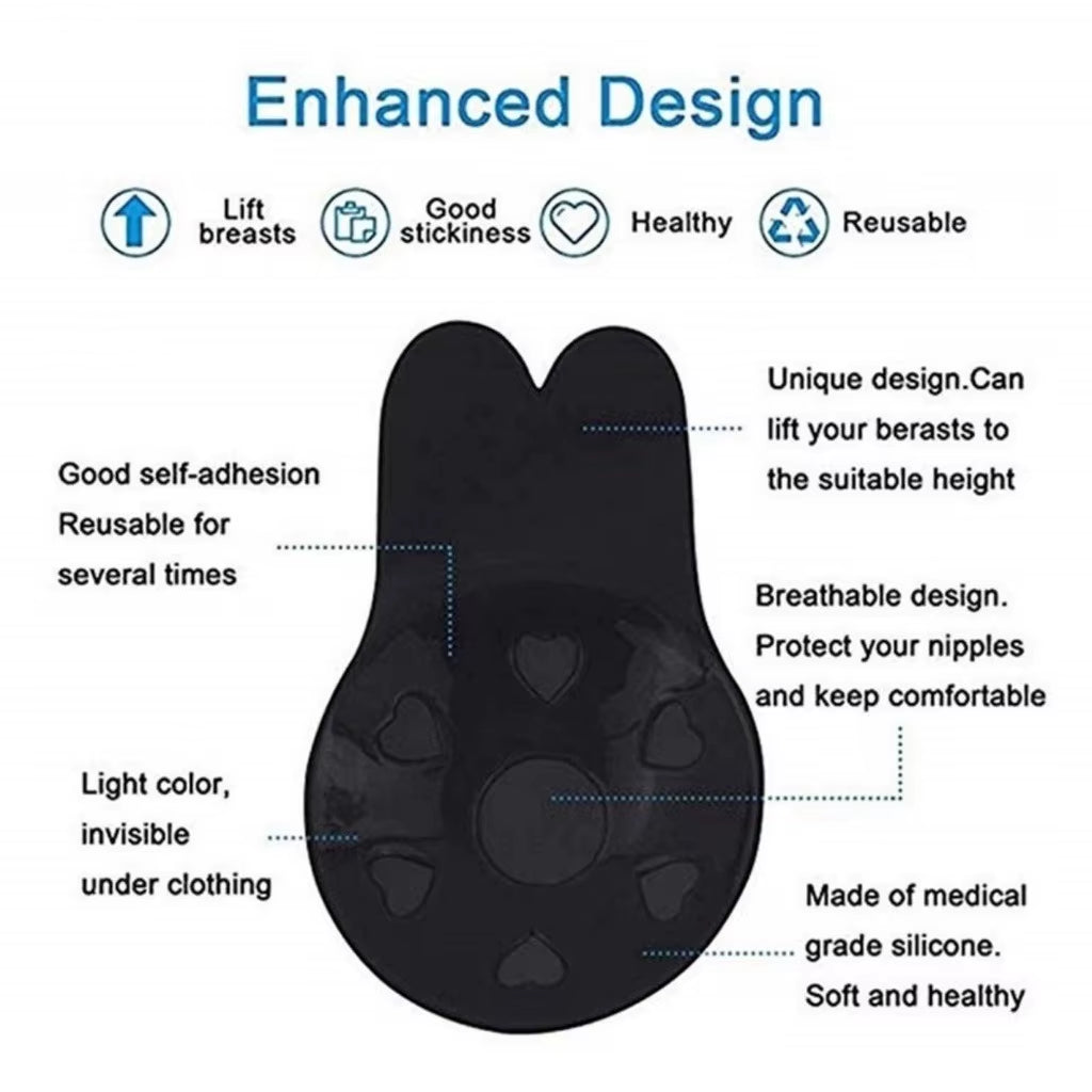 Rabbit Ear Breast Lift Thin Breathable Invisible Breast Lift Large Size Anti-Sagging Invisible Bra Breast Lift Bra