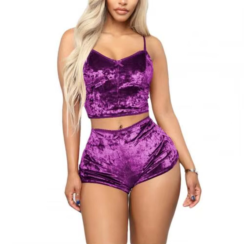 2-pc Velvet Sleepwear