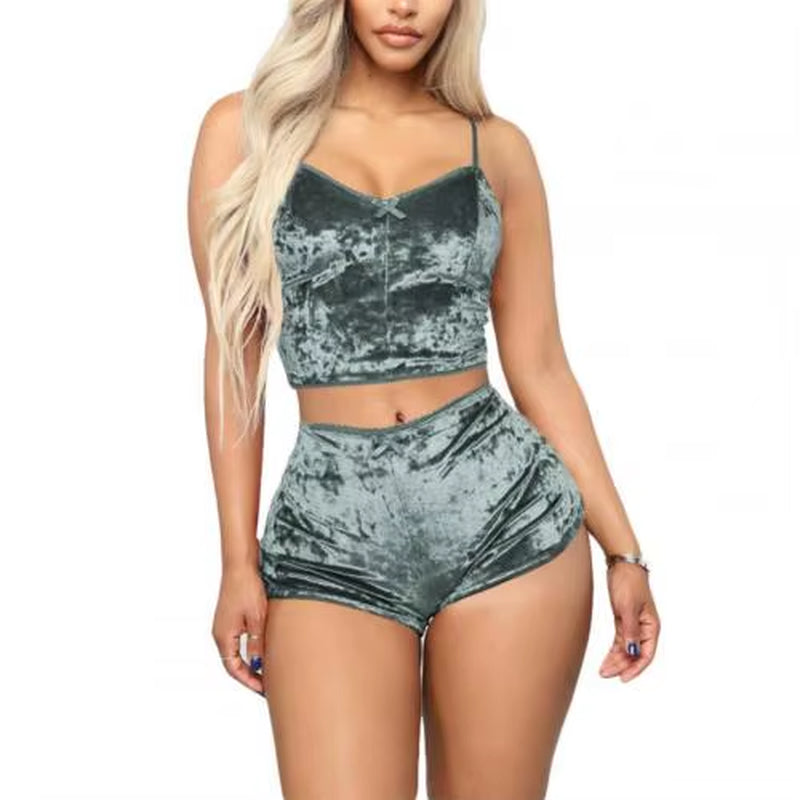 2-pc Velvet Sleepwear