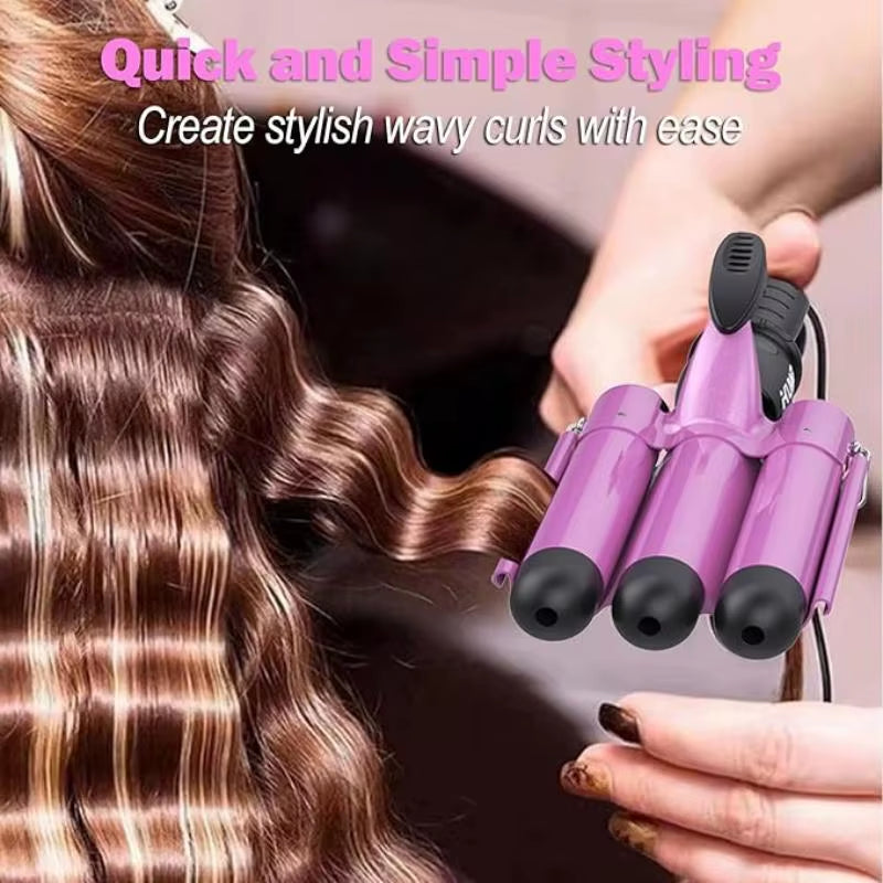 Hair Curling Iron Ceramic Professional Triple Barrel Hair Curler Egg Roll Hair Styling Tools Hair Styler Wand Curler Irons