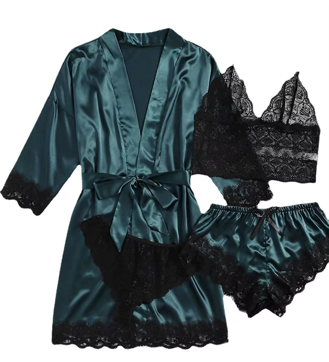 4-Pcs Lace Lingerie