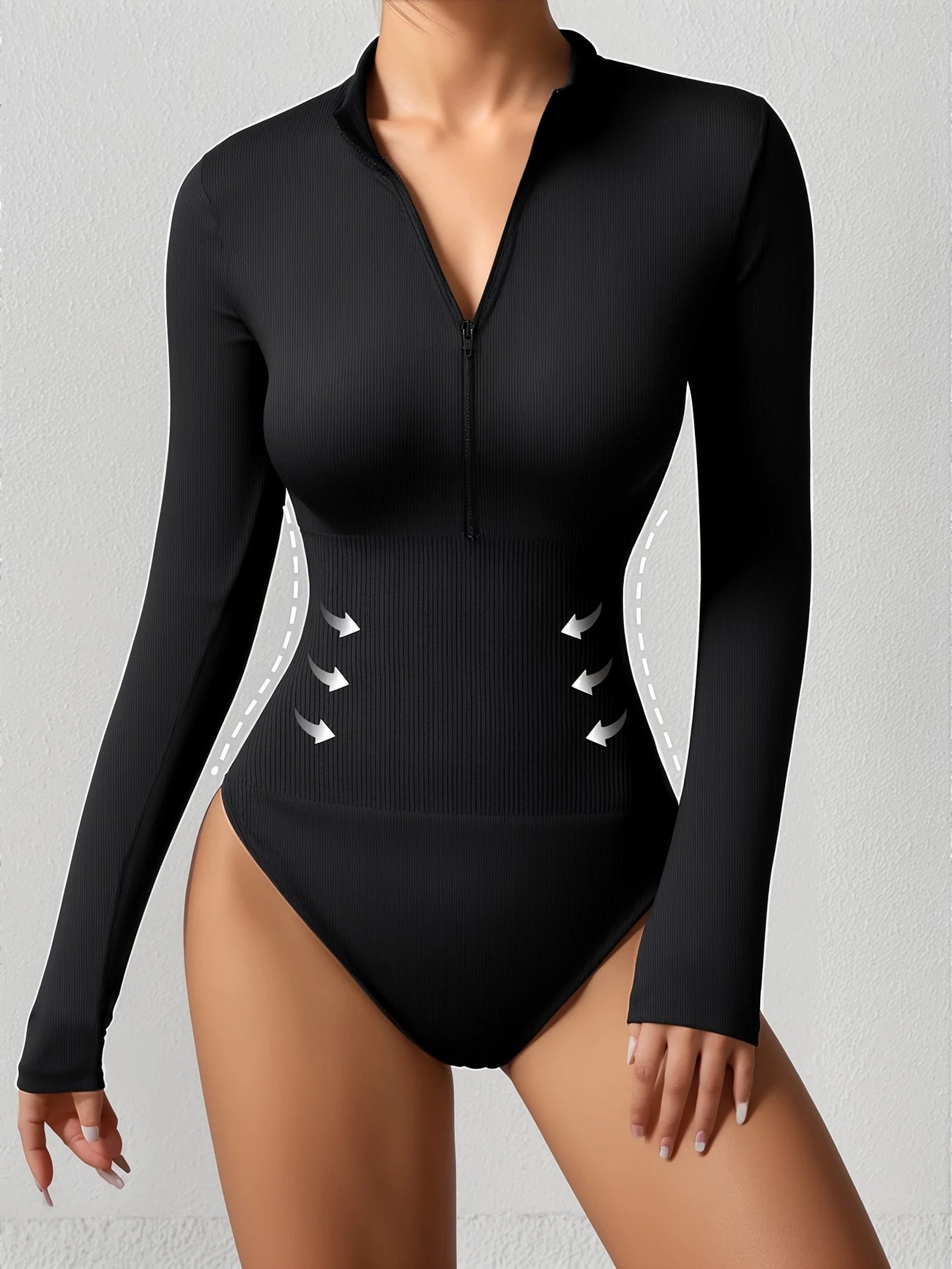 Elegant Compression Bodysuit – Long Sleeve
