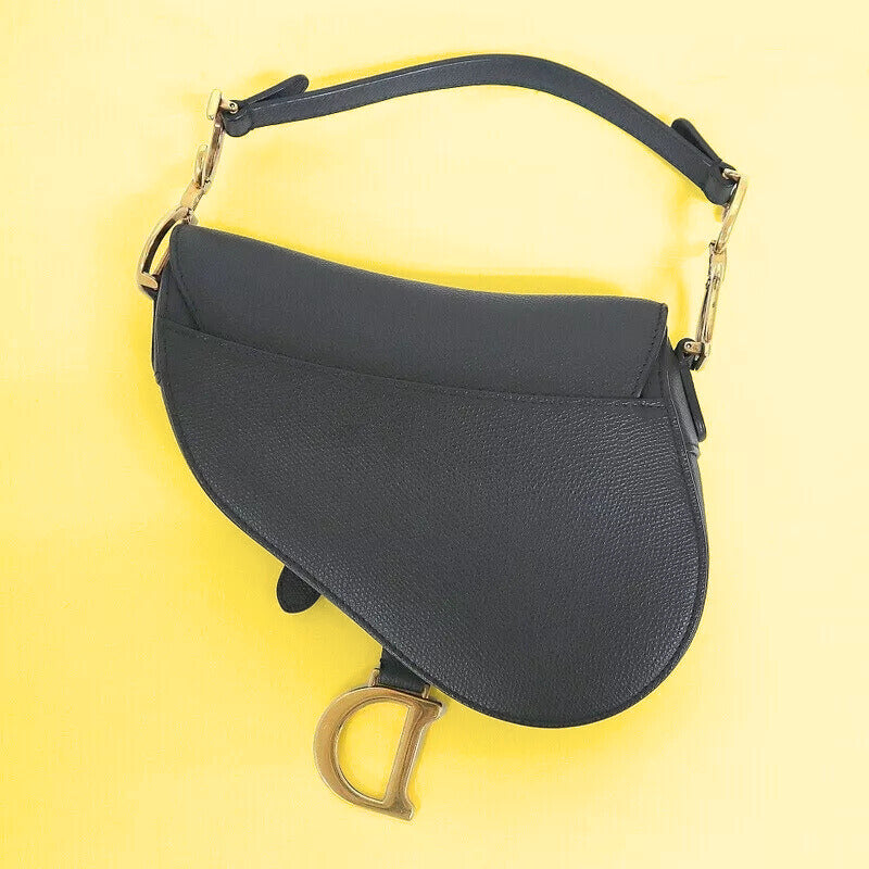 Christian Dior Black Saddle Mini Bag