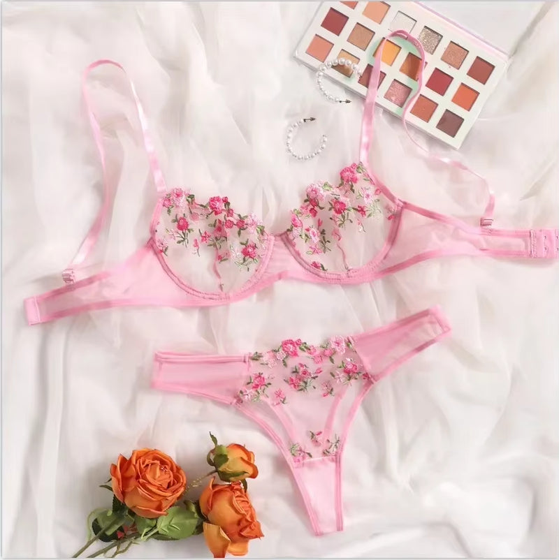 Embroidery Transparent Lingerie