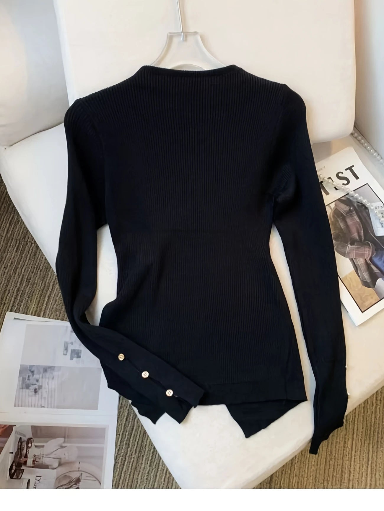 Long Sleeve Wrap Sweater – Cozy & Stylish