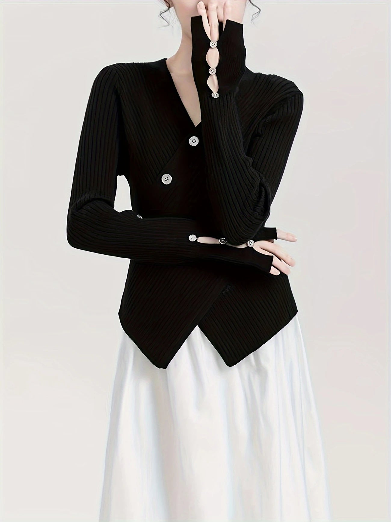 Long Sleeve Wrap Sweater – Cozy & Stylish