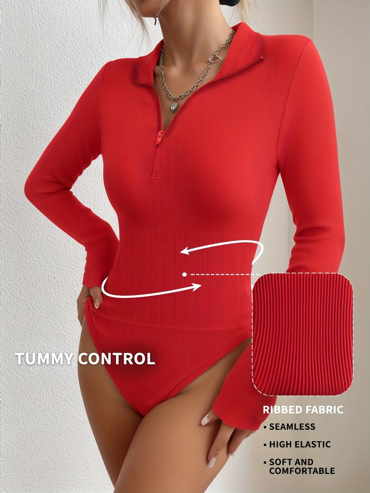 Elegant Compression Bodysuit – Long Sleeve