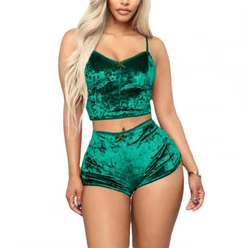 2-pc Velvet Sleepwear