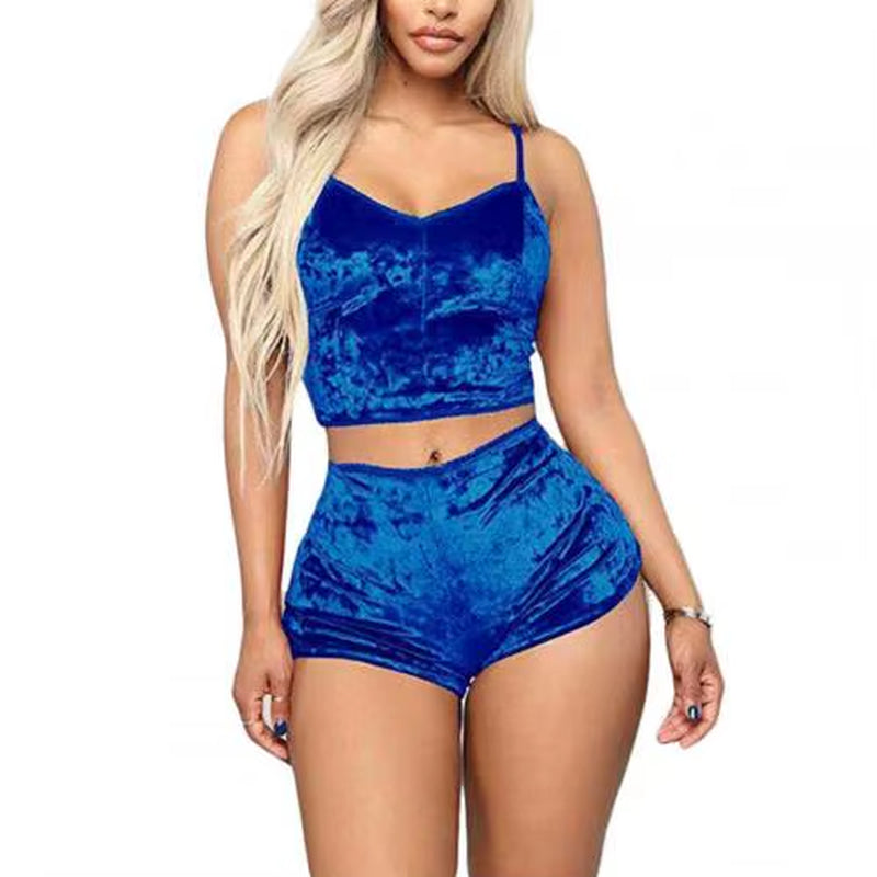 2-pc Velvet Sleepwear