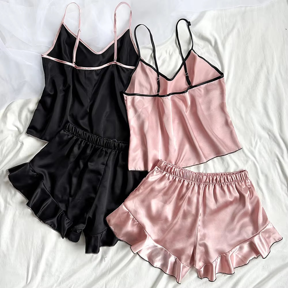 Satin V-Neck Pajama