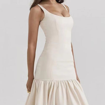 Pleated Ruffle Dress