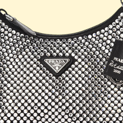 Prada Re-Edition Satin mini-bag with crystals