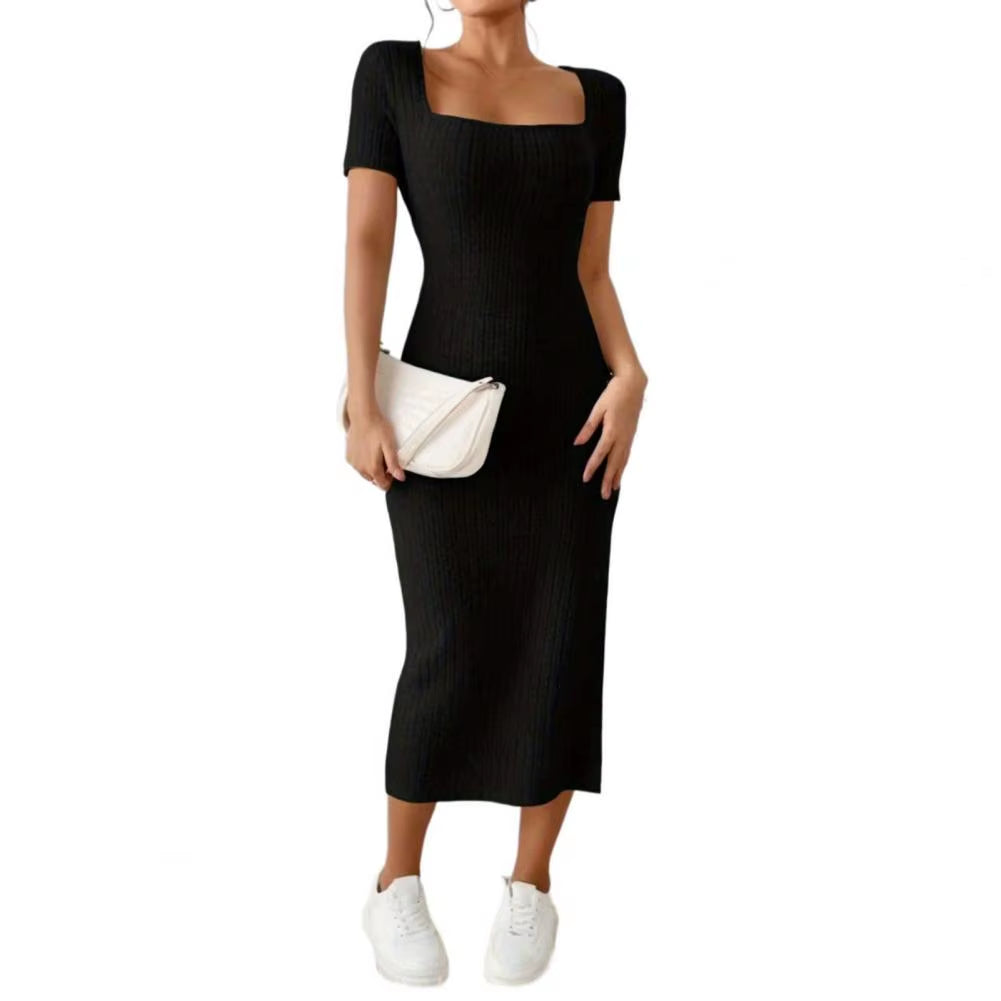 Knitted Slit Dress