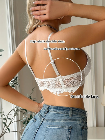 Black Lace Underwire Bra – No Padding