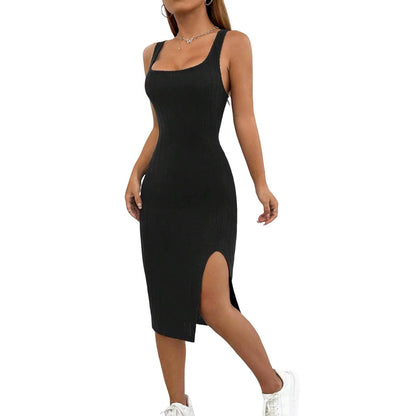 Knitted Slit Dress