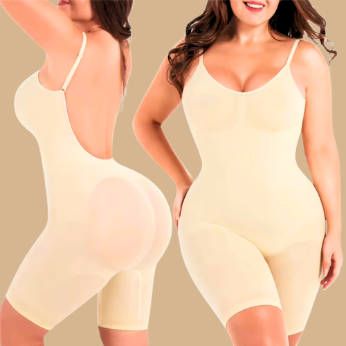 Women Backless Tummy Control Seamless Bodysuit Shapewear
