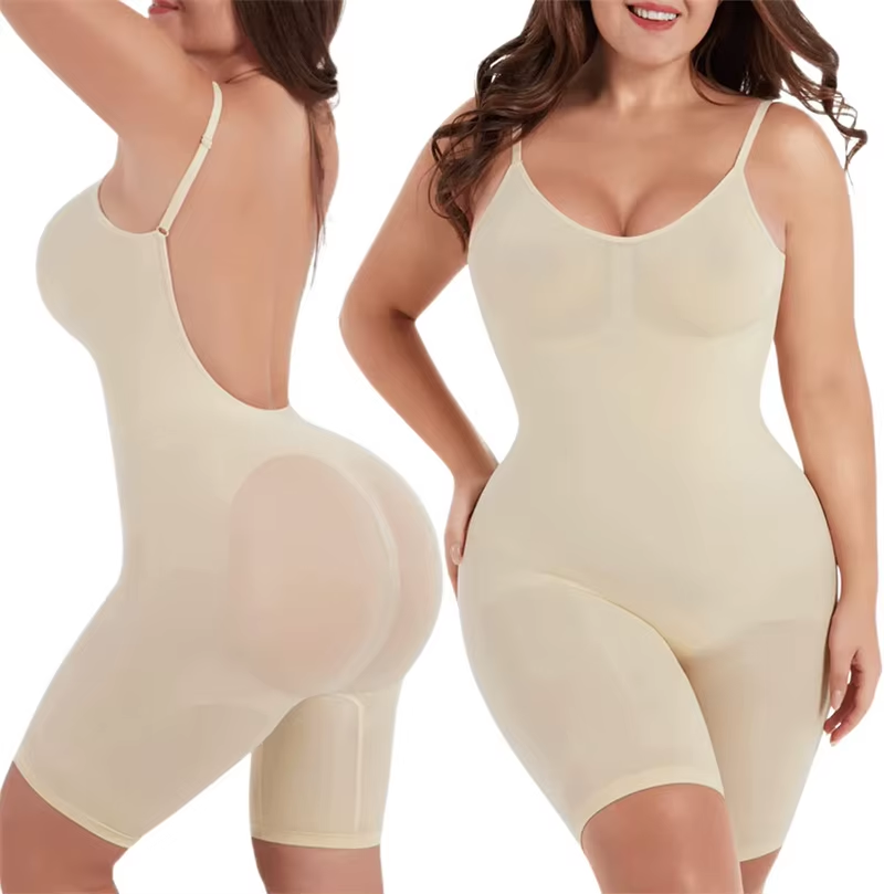 Women Backless Tummy Control Seamless Bodysuit Shapewear