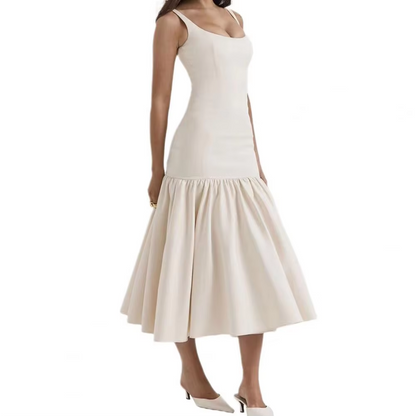 Pleated Ruffle Dress