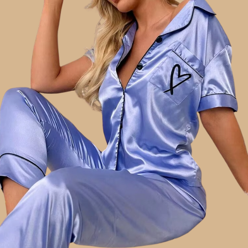 Embroidered Pajama Set