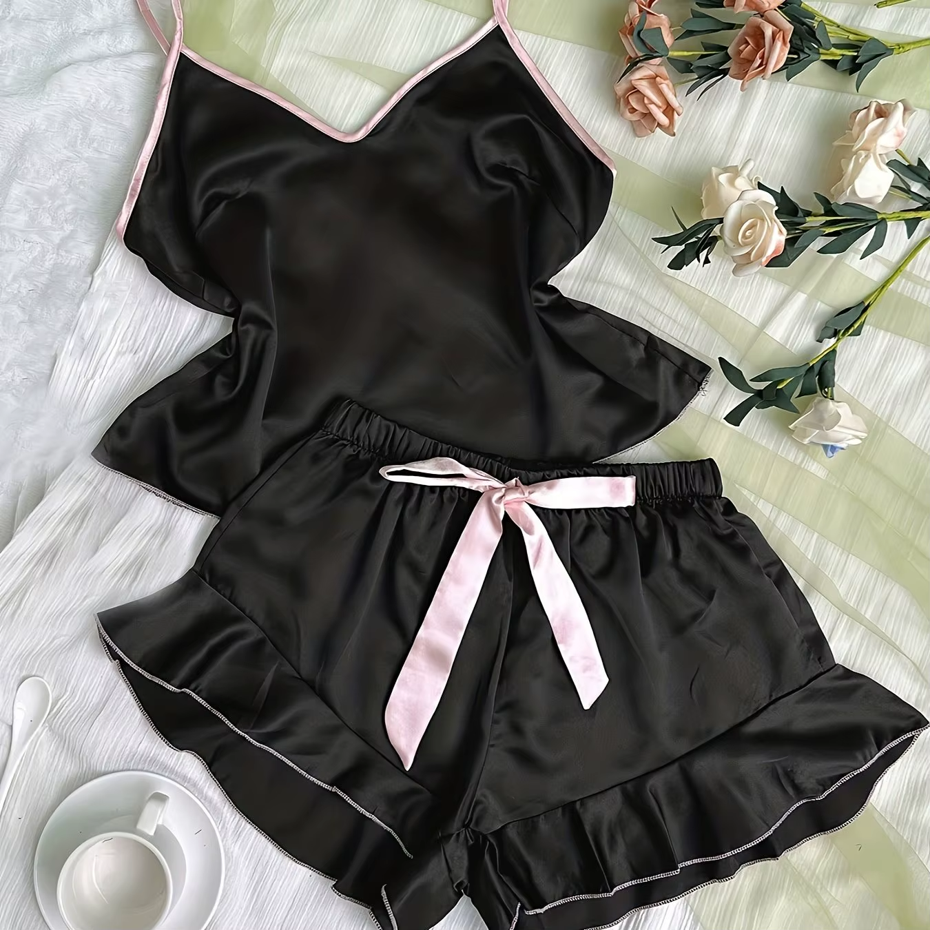 Satin V-Neck Pajama