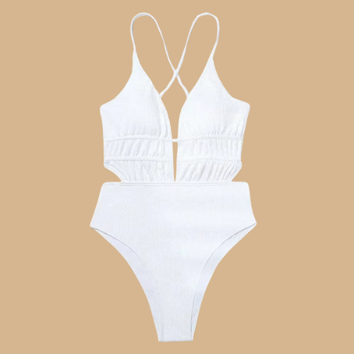  Ribbed Backless Swimsuits