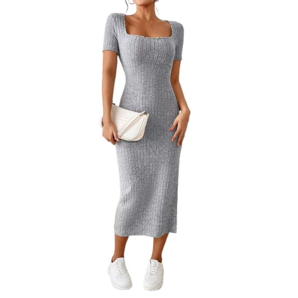 Knitted Slit Dress