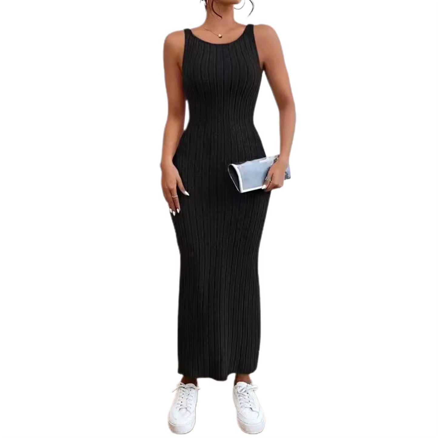 Knitted Slit Dress