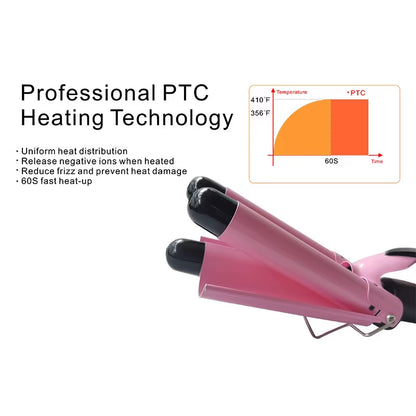 Hair Curling Iron Ceramic Professional Triple Barrel Hair Curler Egg Roll Hair Styling Tools Hair Styler Wand Curler Irons