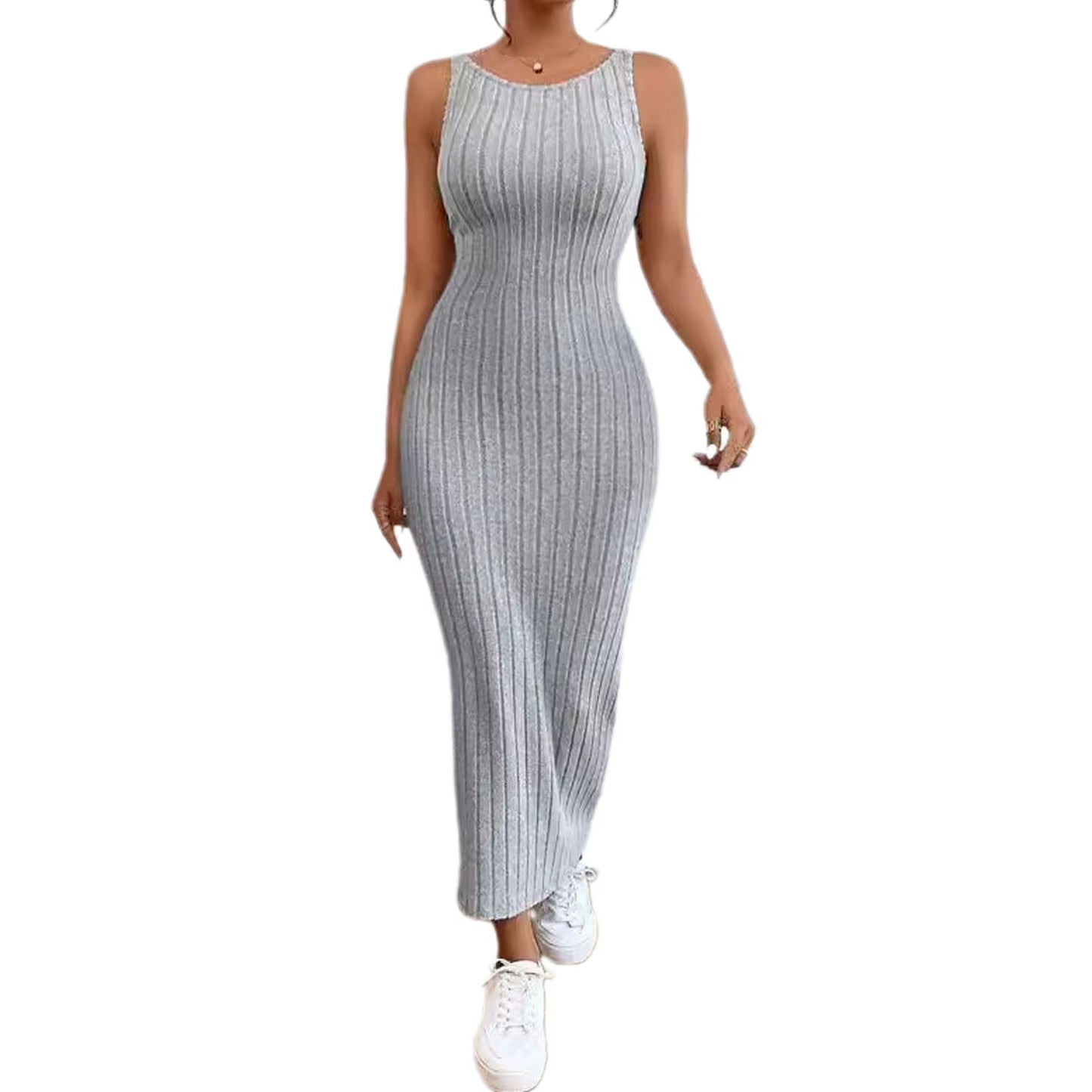 Knitted Slit Dress