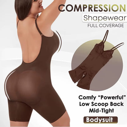 Women Backless Tummy Control Seamless Bodysuit Shapewear