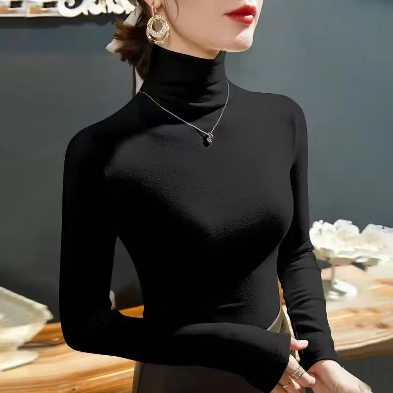 Fleece-Lined Turtleneck