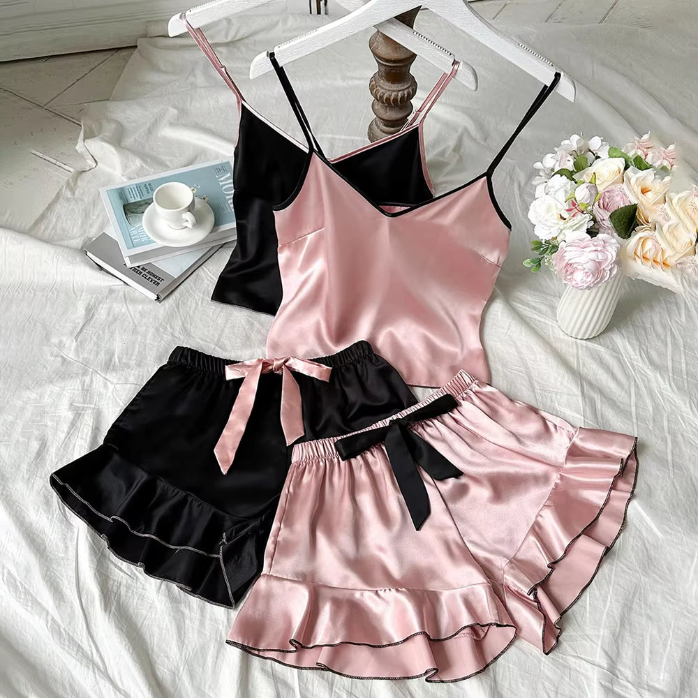 Satin V-Neck Pajama