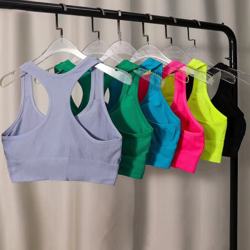 Women Sports Bra Top Push up Fitness Yoga Bra Underwear Sport Tops for Women Breathable Running Vest Gym Wear Female Underwear